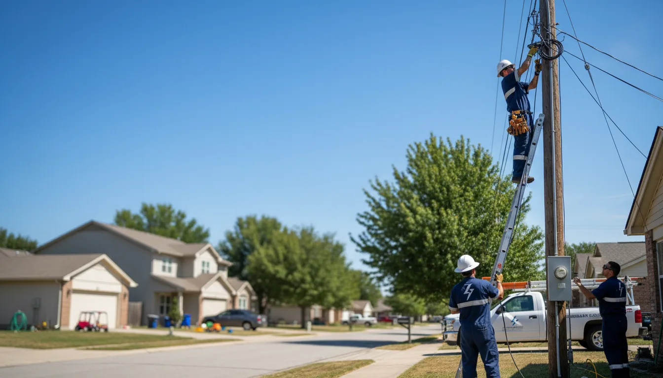 Residential electrician providing installation services in London, AR